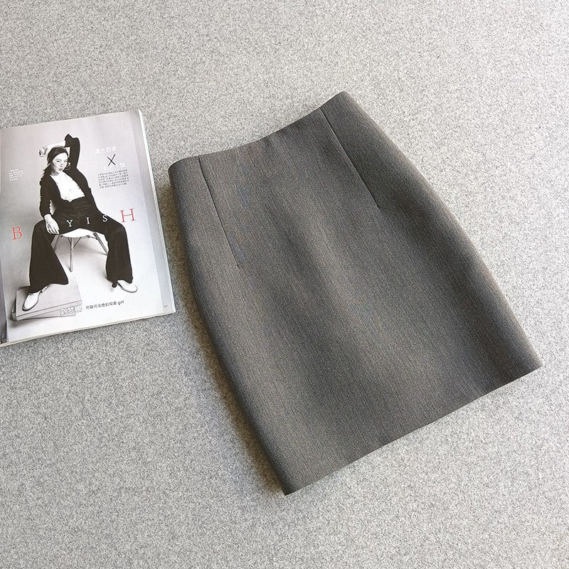 New Summer And Autumn Style Simple High-waisted A-line Solid Color Short Skirt