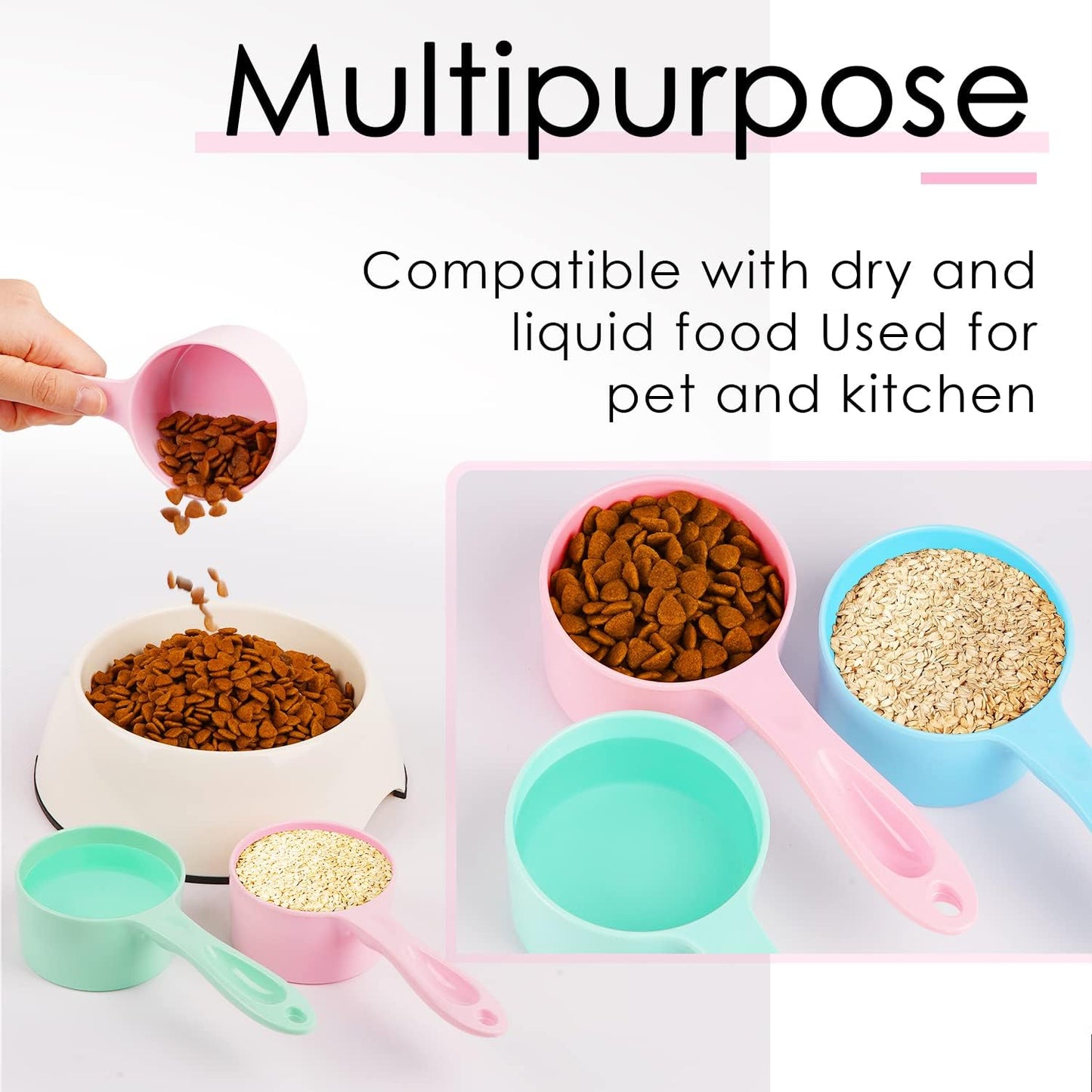 Dog Food Scoop For Container Measuring Scoop For Dogs Cats Birds And Rabbits Pet Food Feeding Scoop