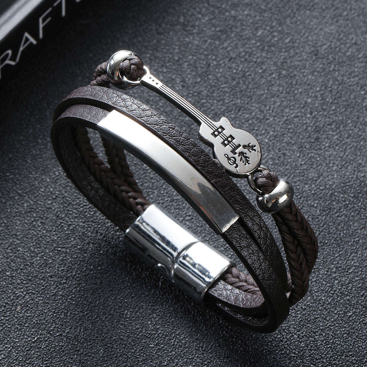 Punk-style Mens Fashion Creative Multi-layer Leather Bracelet