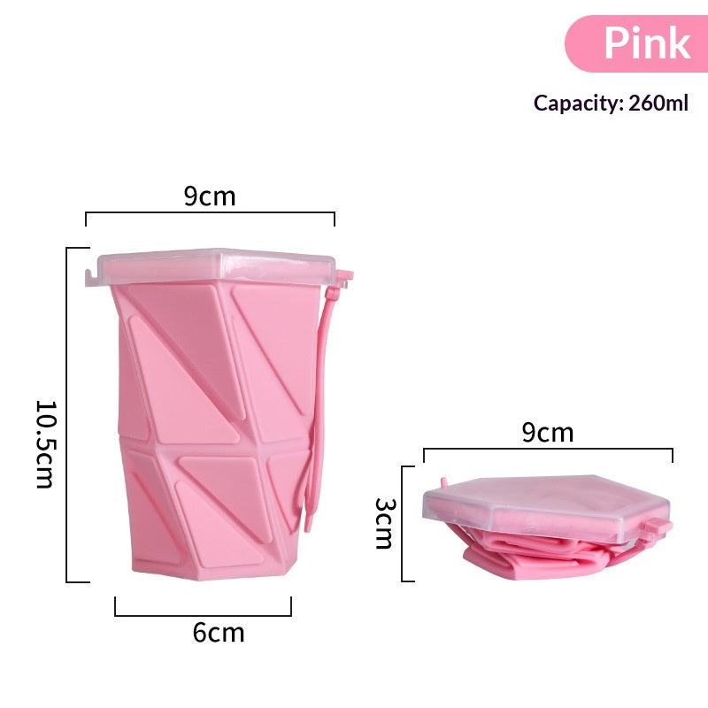 Silicone Folding Water Cup Extendable Portable For Outdoor Sports And Travel
