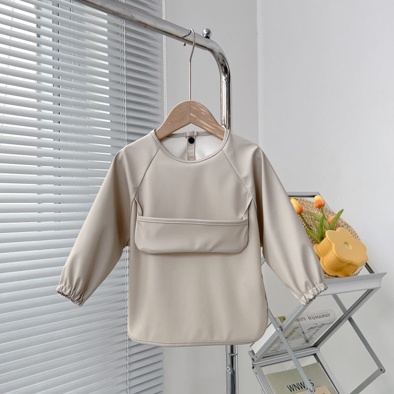 Reverse Wearing Drawing Bib Infant Feeding Protective Clothing