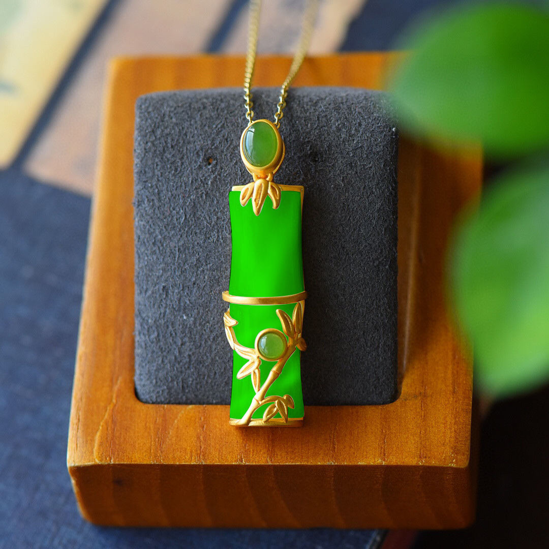 Women's Gold-plated Sand Gold Accessories High-rise Lucky Bamboo Clavicle Chain