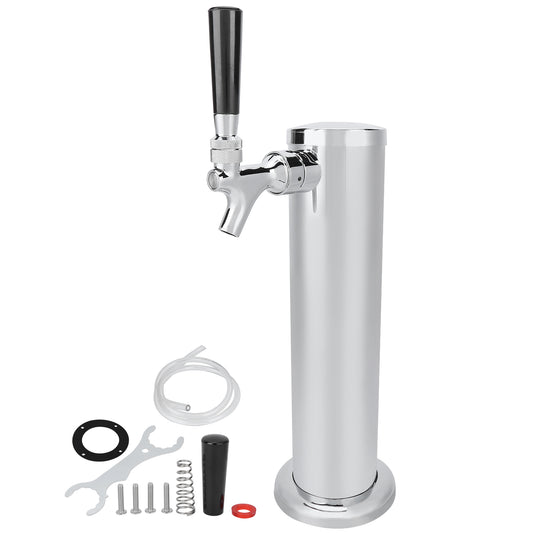 Stainless Steel Beer Draft Tower With Single Faucet Dispenser Home Brewing Equipment