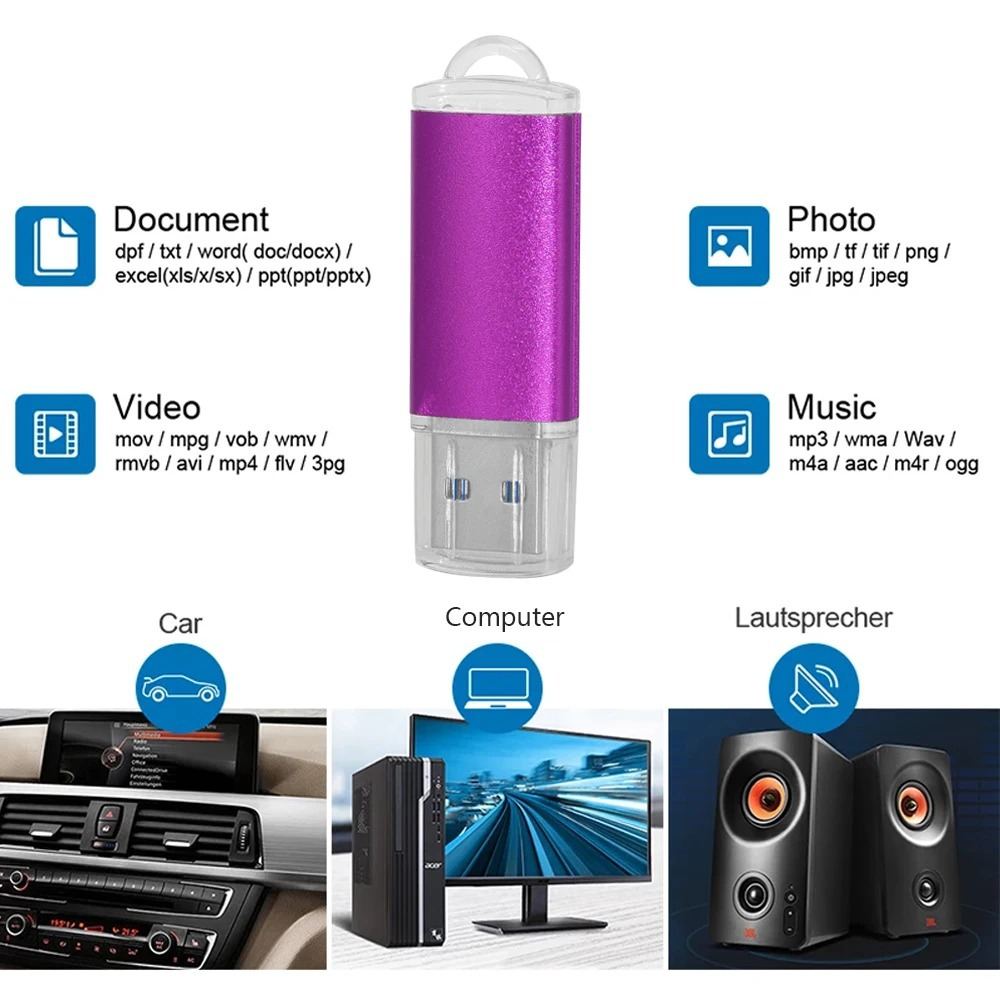 Creative Solid Color Large Capacity Bright Color Mobile Phone U-disk