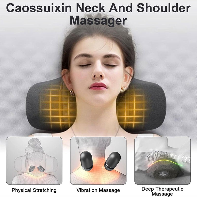 3 In 1 Electric Cervical Neck Massager Pain Shoulder Relief Body Muscle Relax UK