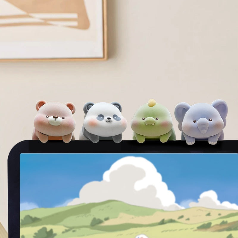 Fluffy Office Desk Monitor Screen Computer Decor