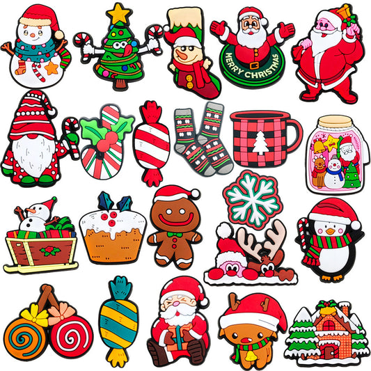 Christmas Accessories PVC Soft Rubber Shoe Buckles