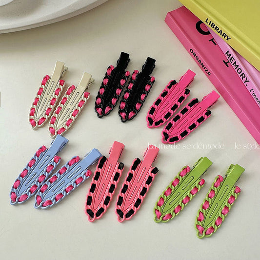 Dopamine Hair Accessories Y2g Barrettes Metal Traceless Clip Color Advanced Sense Small Hairpin Bang Side Clip Headdress
