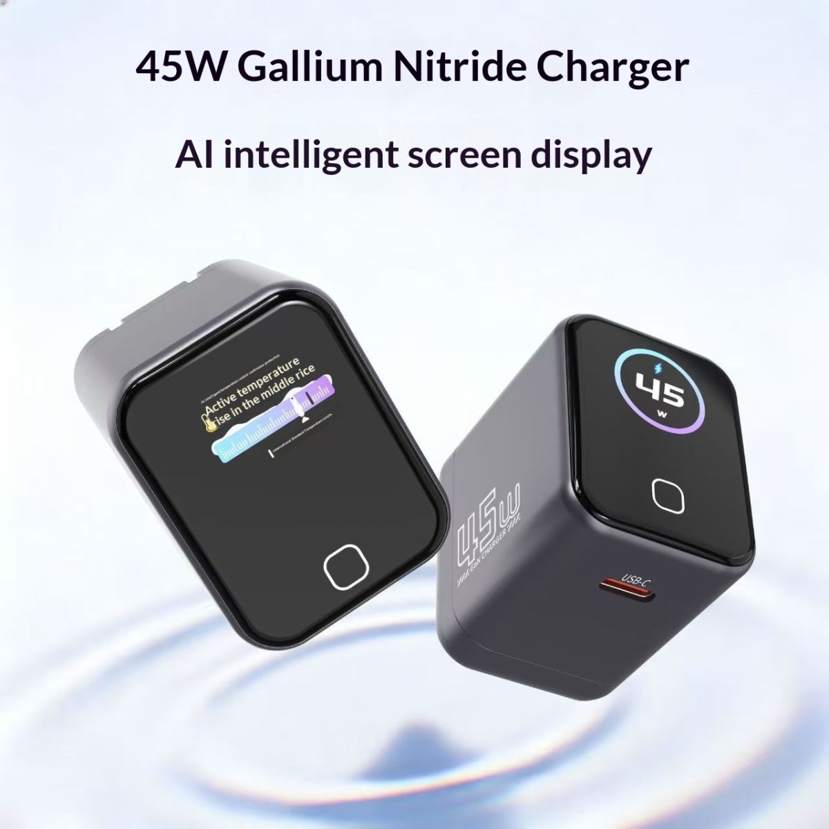 Cross-border 45W GaN Charger, Suitable For Tablets, Smartphones, Laptops, And AI Smart Display Chargers Fast-charging Adapter