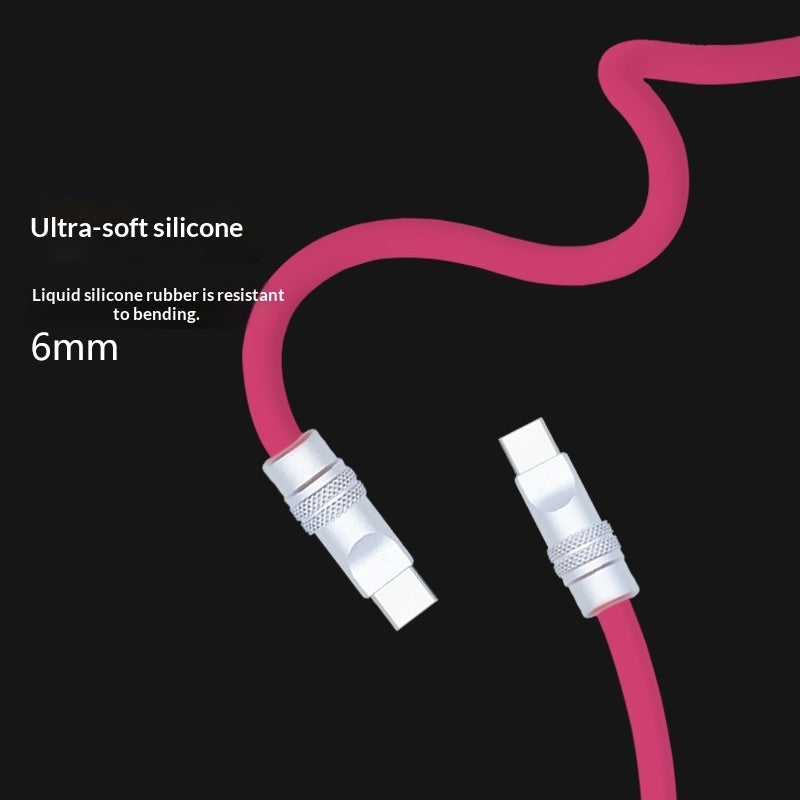 PD Fast-charging Dual-head Ultra-soft Silicone Data Cable