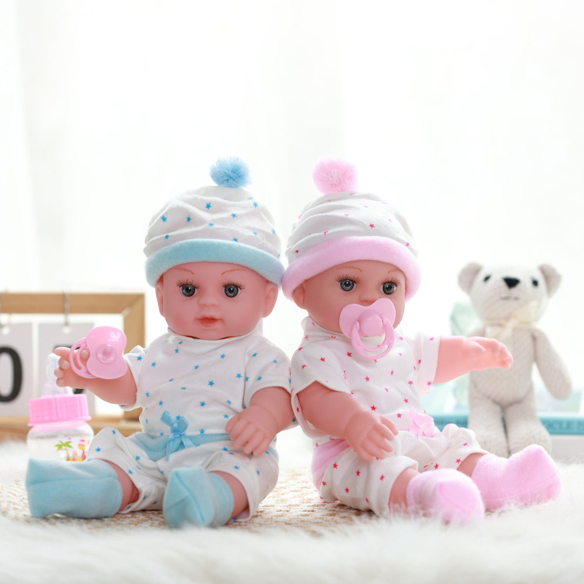 12-inch Soothing Simulation Doll For Girls' Playhouse Toys
