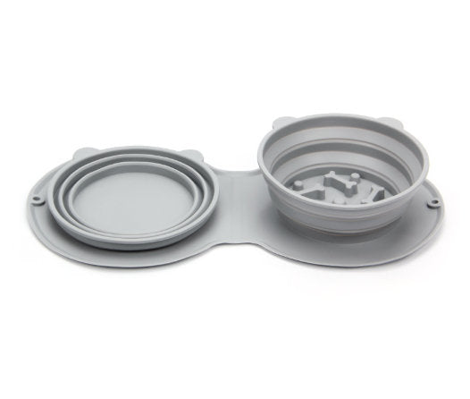 Silicone Folding Pet Bowl Dog Food Water And Feeding Anti-tipping Cat Bowl