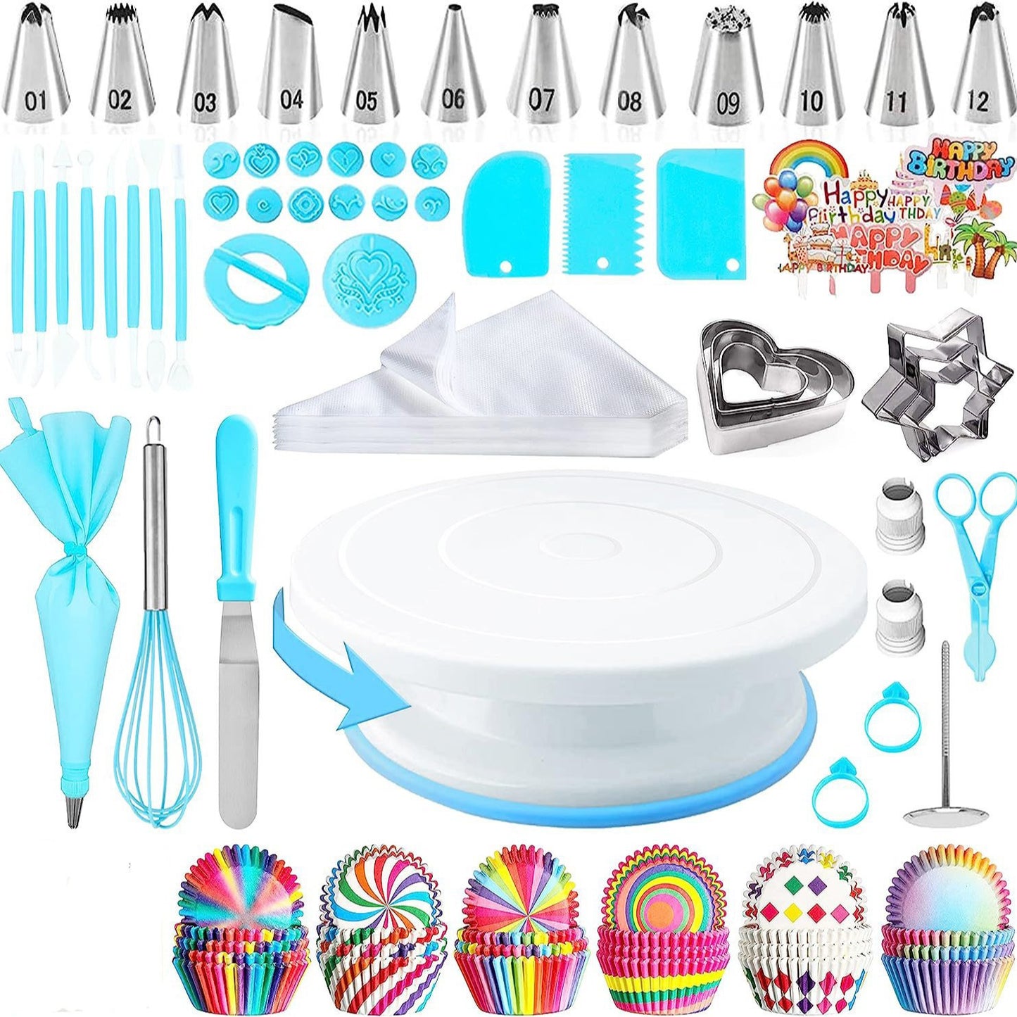 255-piece Cake Turntable Set Baking Tools