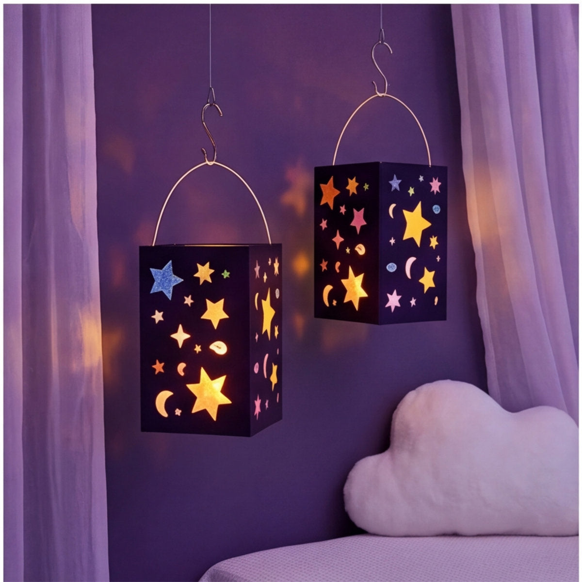 70-Piece Decoration Set With Lanterns, Paper, Glue, And Accessories For Creative Projects And Party Decorations