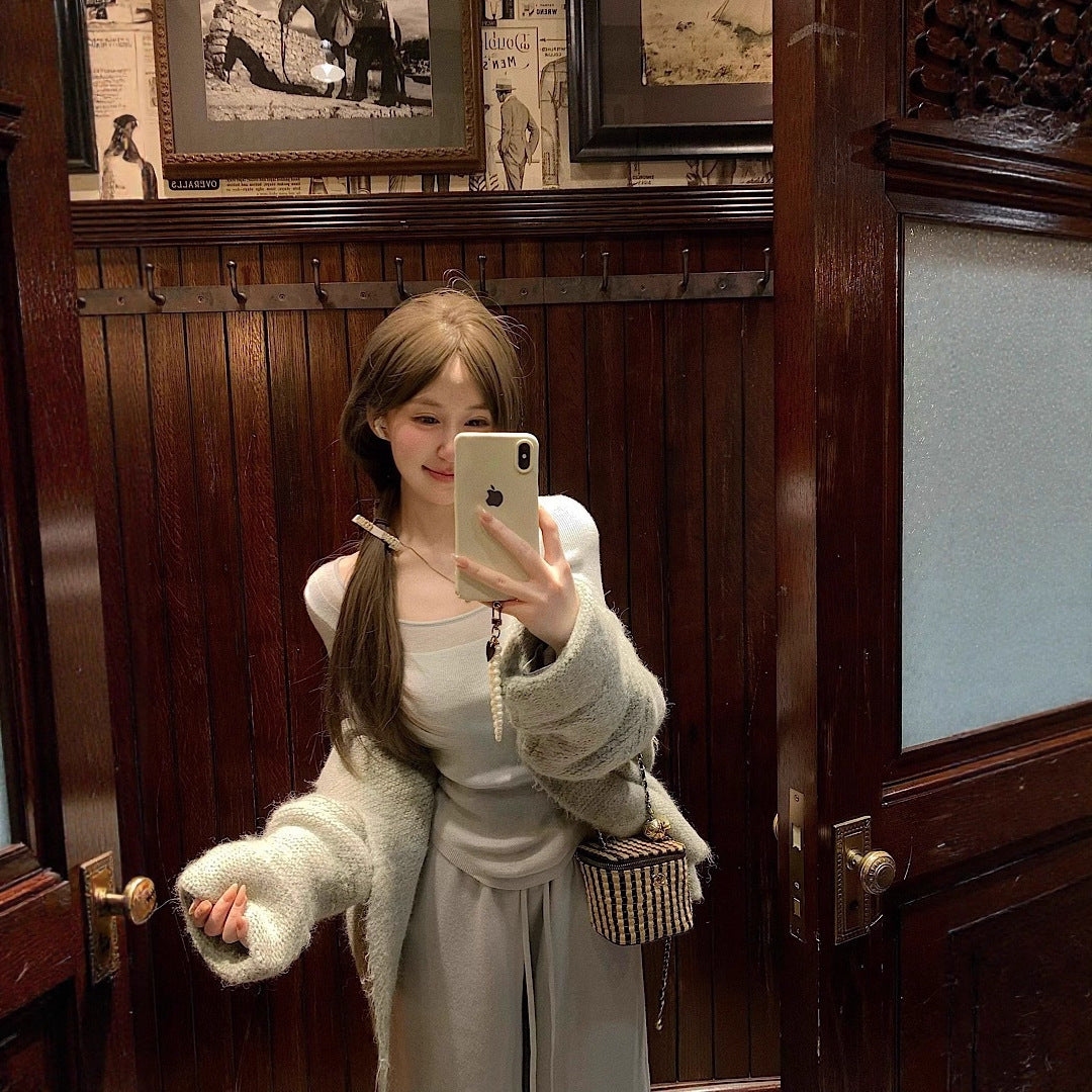 Autumn New Korean Version Loose Slimming Versatile Round Neck Long Sleeve