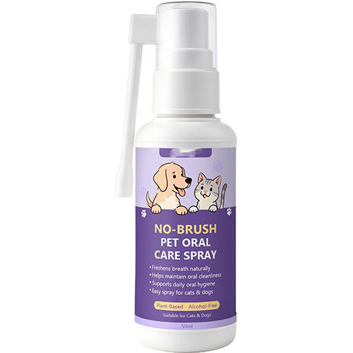 Pet Dental Oral Care Spray - Fresh Breath Teeth Cleaning Solution for Dogs and Cats