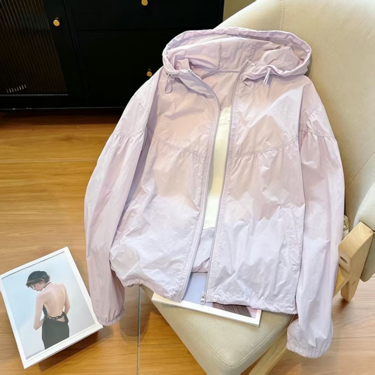 Womens Solid-color Casual Korean-style Sun-protective Jacket