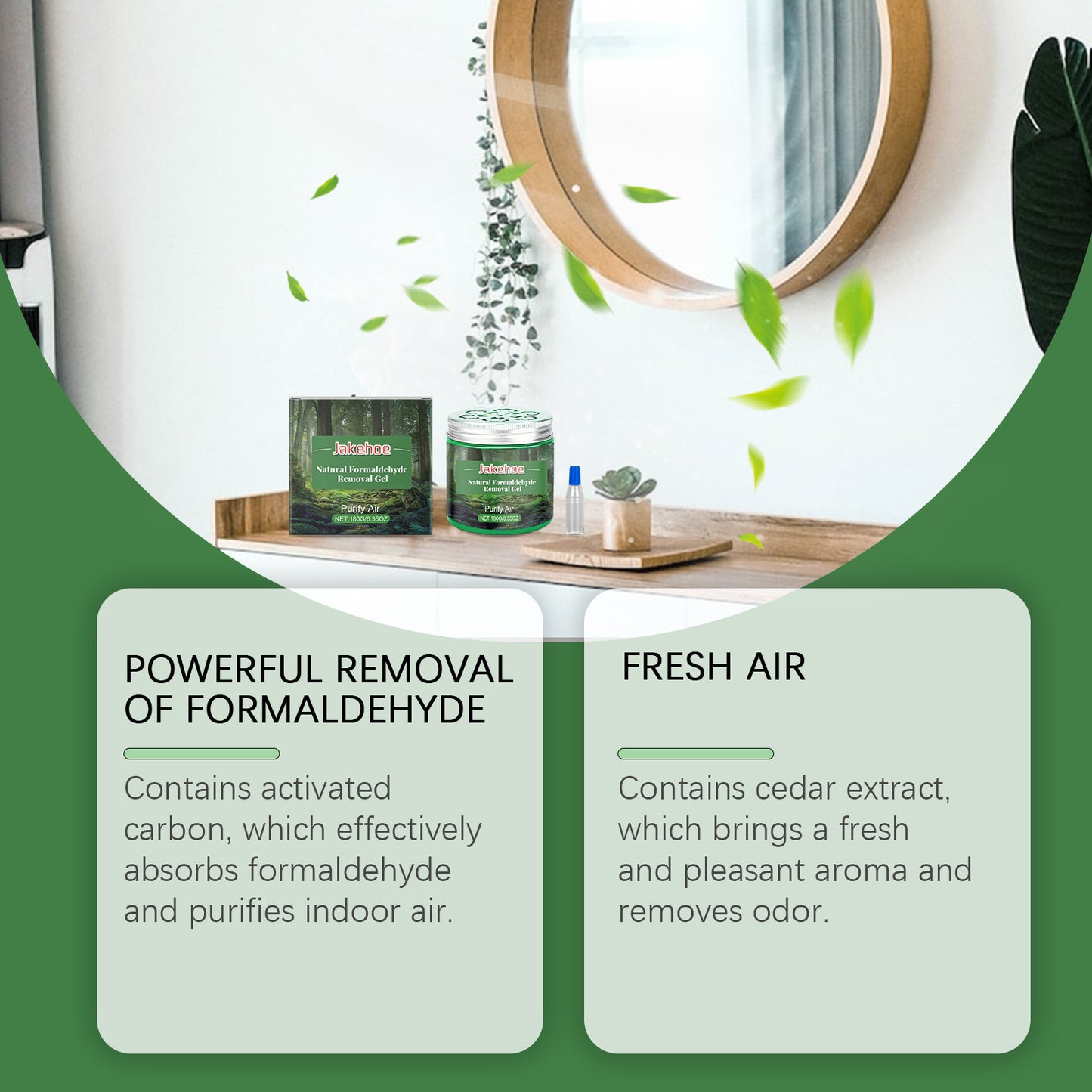 JAKEHOE Formaldehyde Gel, A Cross-border Air Freshener For New Homes, Offices, And Offices, Purifying Formaldehyde And Removing Odors.