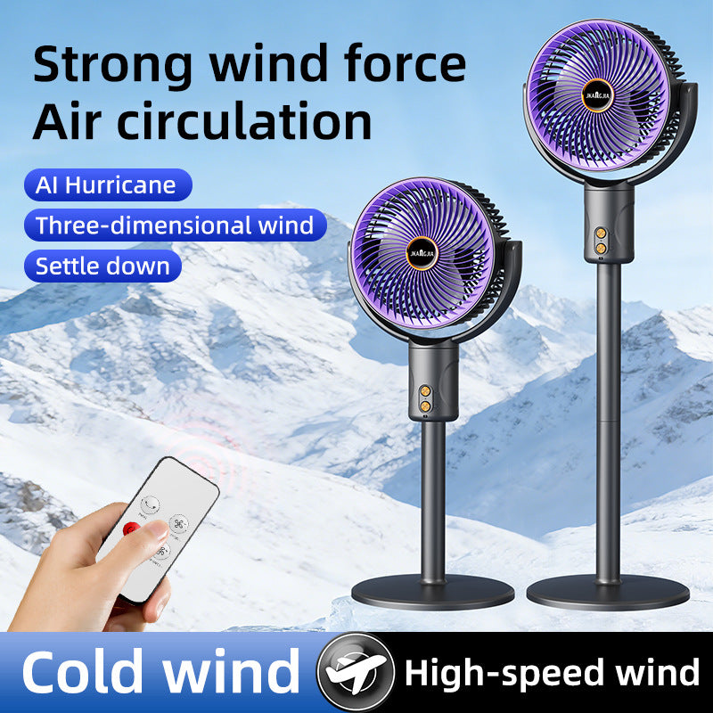 Portable Rechargeable Oscillating Desktop And Floor-standing Fan For Home Use