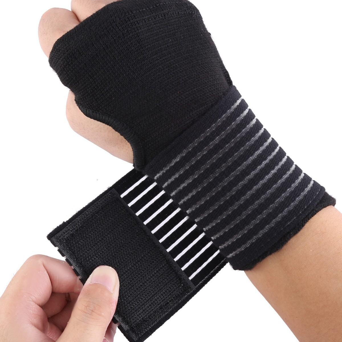 Outdoor Sports Thickened Compression Palm-Protection Fitness Gloves With Stretch Wrist Support