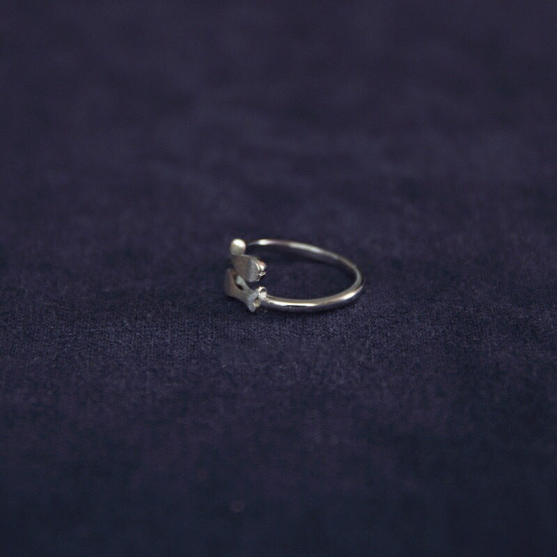 1pcs 999 Sterling Silver Brushed Fish Statement Ring, Elegant Symbolic Style, Ideal For Birthdays & Delicate Jewelry Gifts