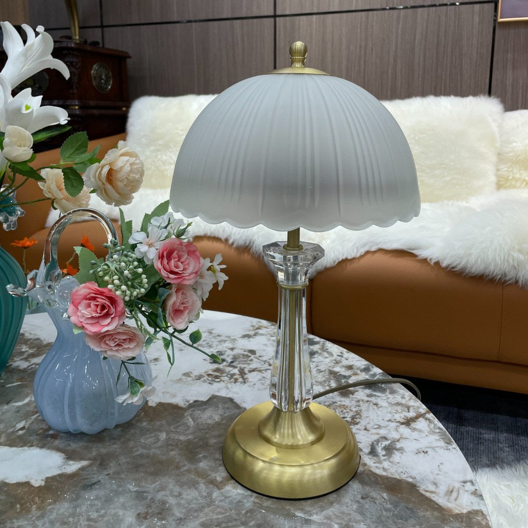 All-Copper Bedside Modern Minimalist Dimmable Eye-Care Ceramic Table Lamp For Home Use