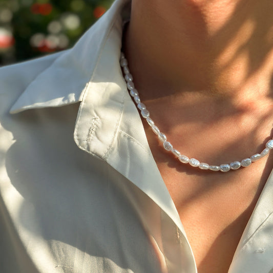 Shaped Pearl Clavicle Men's Accessories Necklace