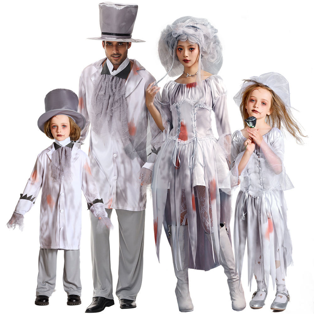 Halloween Parent-child Clothing Vampire Bride Bride Personality Makeup Set Pixel