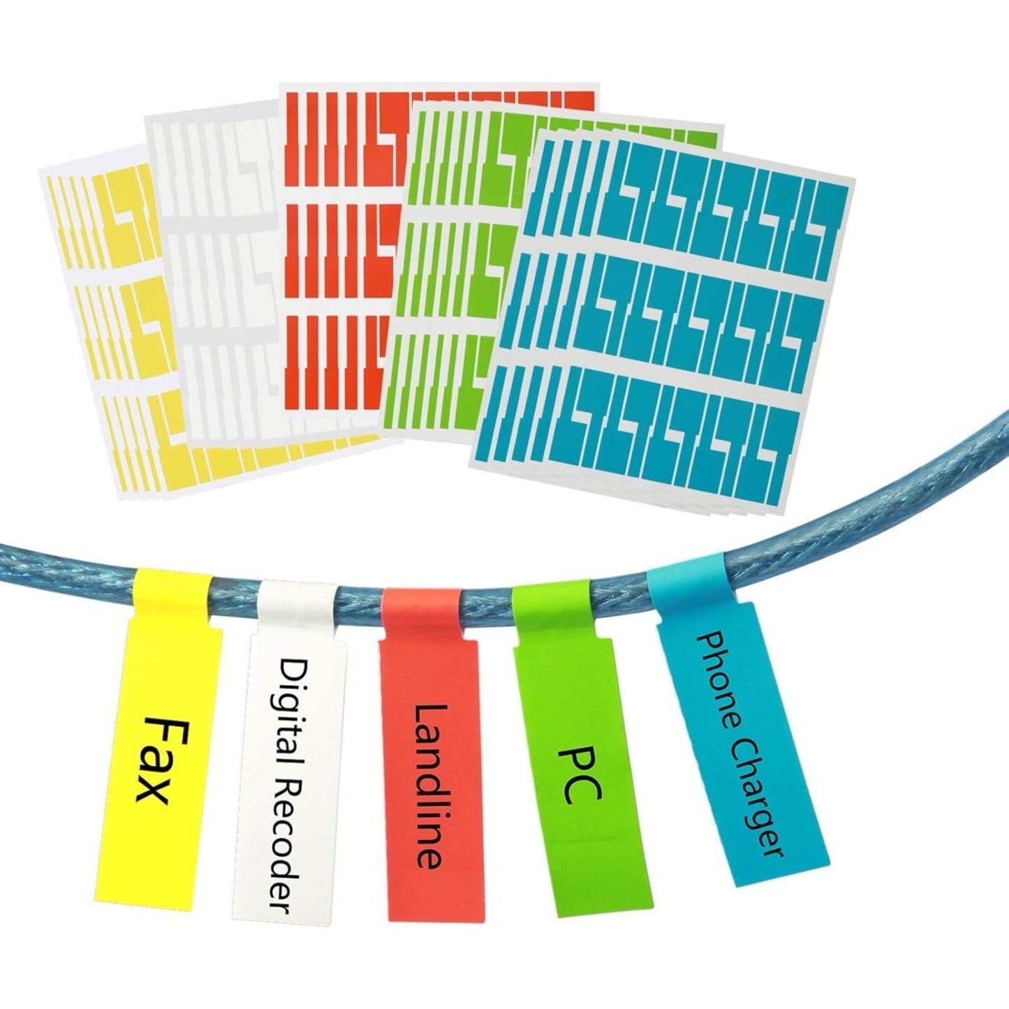 25-Piece Cable Tie And Label Set, Rewritable Cable Labels For Cable Management, Practical Cable Markers For The Office And Workshop-Accessories Set