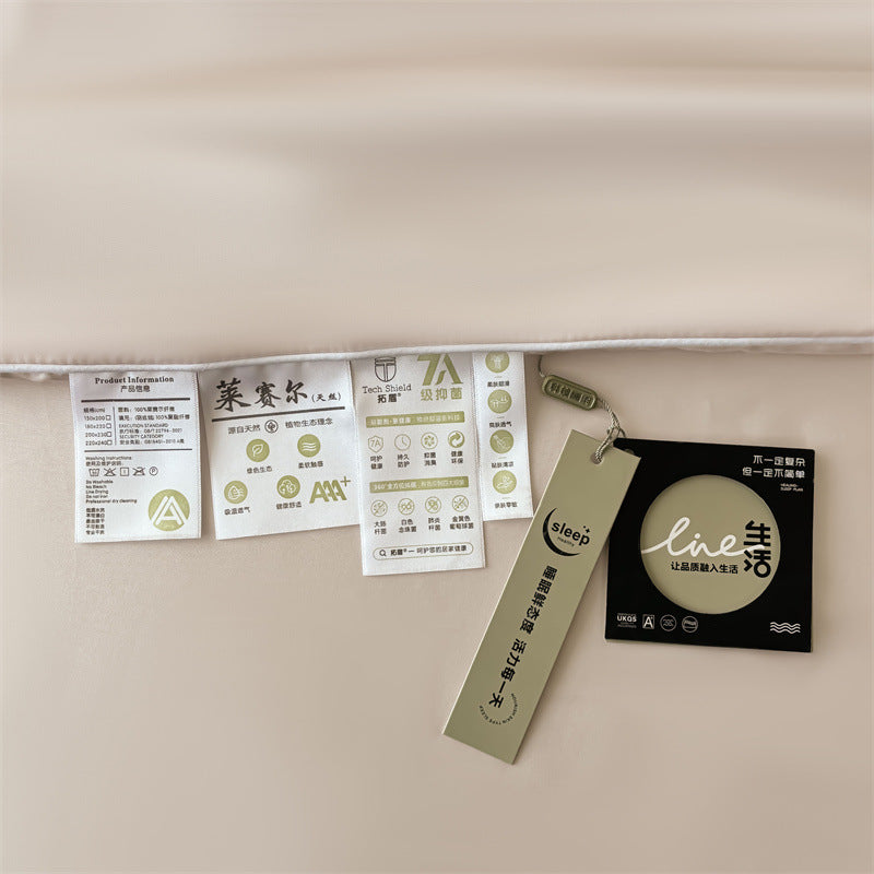 Tencel Embroidered Summer Air-conditioning Quilt Four-piece Set Viscose Cooling Thin Duvet