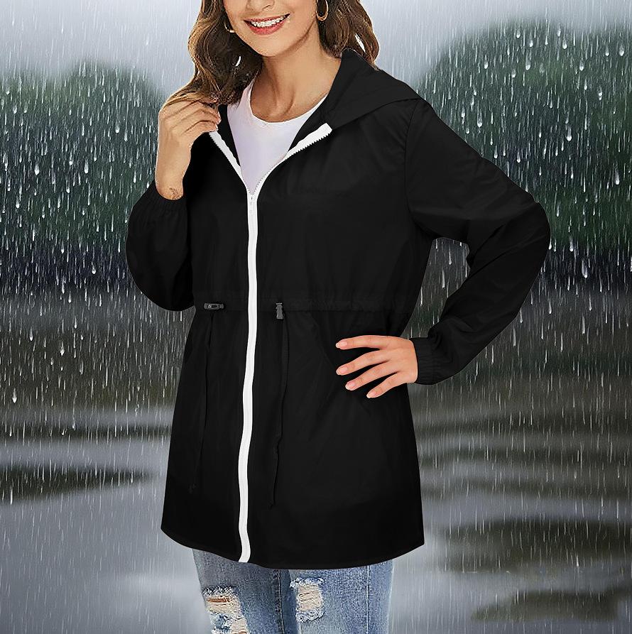 Womens Outdoor Waterproof Jacket Windbreaker