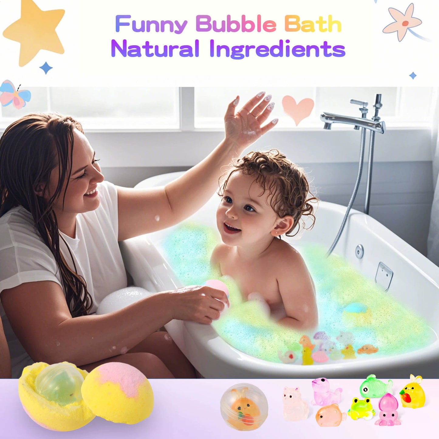 Ocean-themed Toy Bath Salt Balls 70g X 12-piece Set