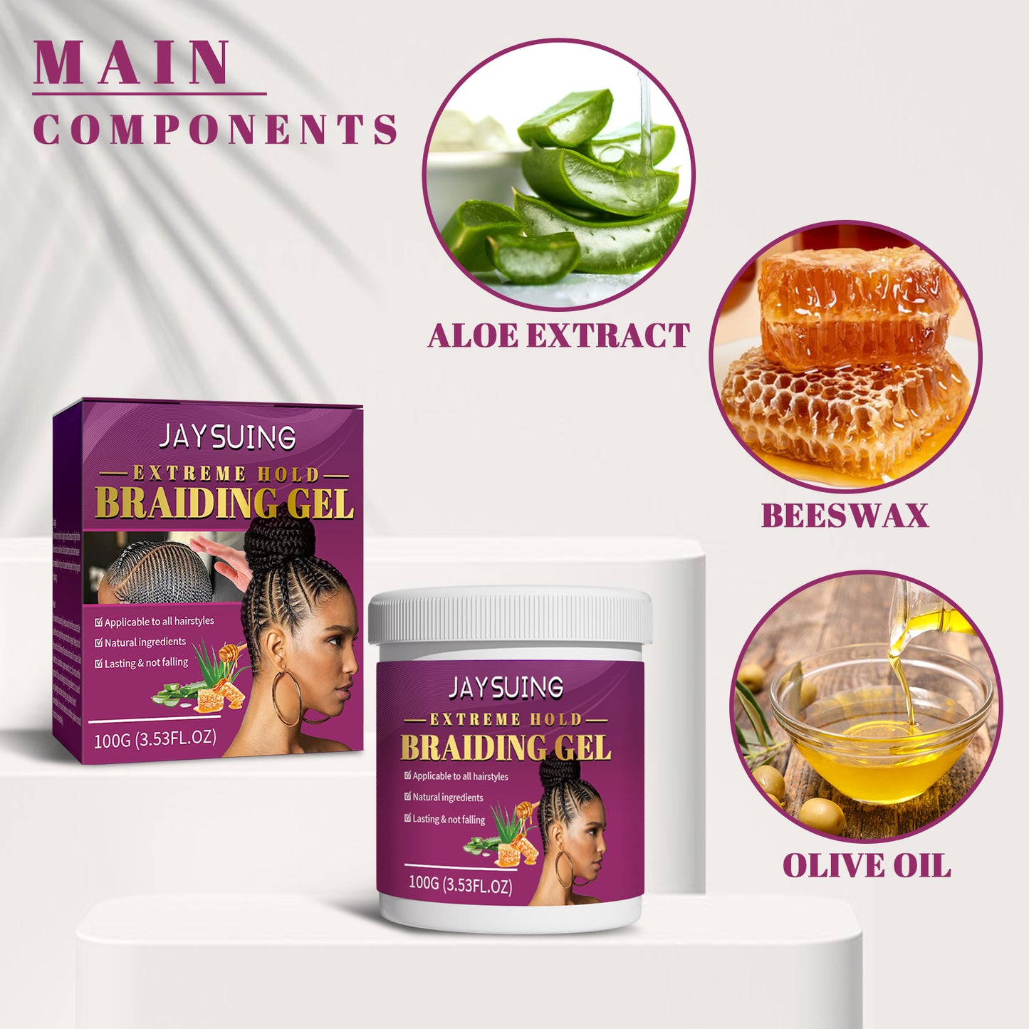 Jaysuing Dreadlocks Styling Gel, Dreadlocks Prevent Breakage And Damage Hydrating Styling Shine Wax