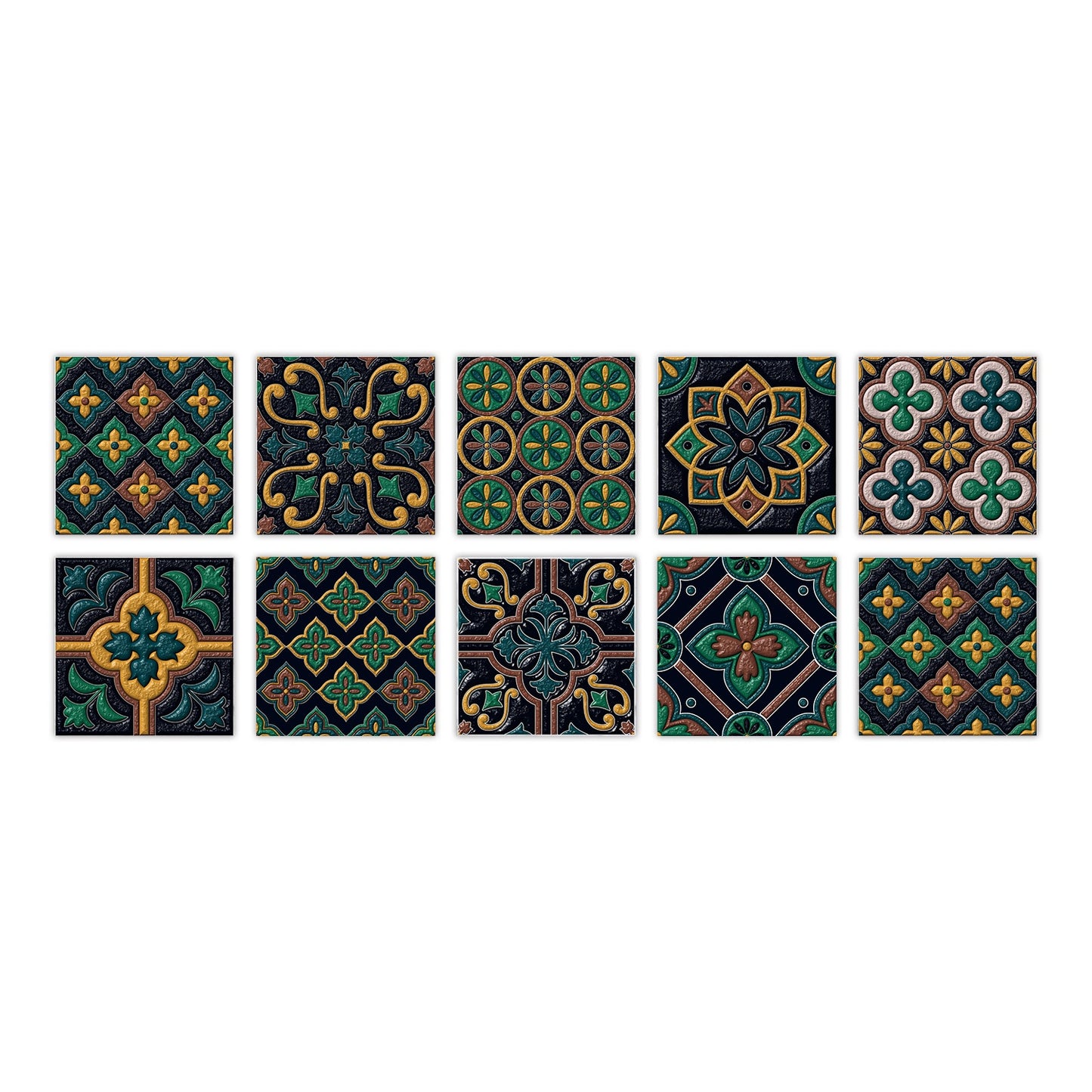 Kitchen Oil- And Water-Resistant Wall Stickers Imitating Tiles