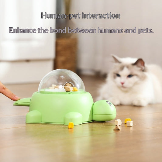 Pet Food Dispenser Puzzle-style Little Turtle Press-and-feed Feeder