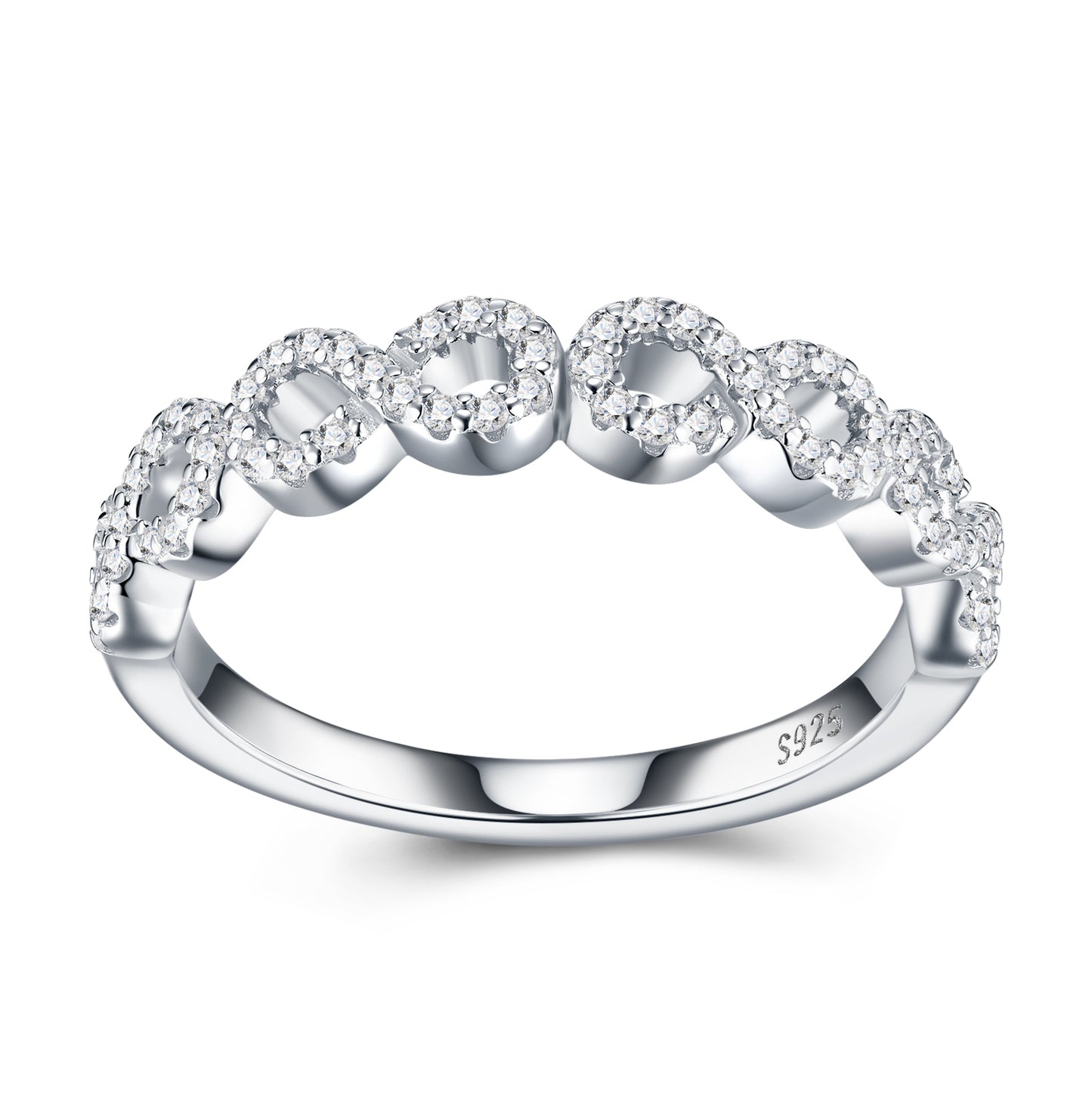 Engraved With Top-quality Moissanite, This Luxurious And Fashionable Minimalist Jewelry Set Features Exquisite Silver Accessories For Ladies. Made Of S925 Silver With Electroplated Platinum.