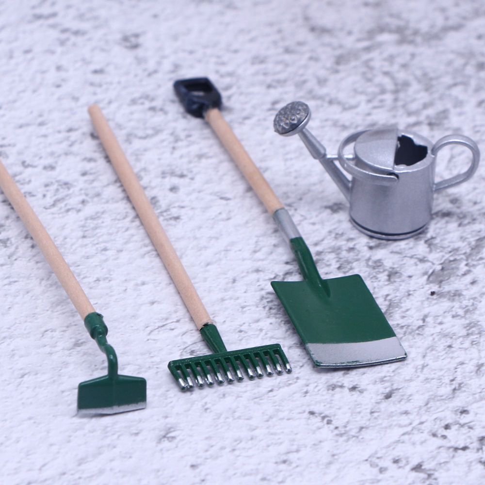 Dollhouse Alloy Gardening Accessories Miniature Elf Garden Scene Working Farm Tools