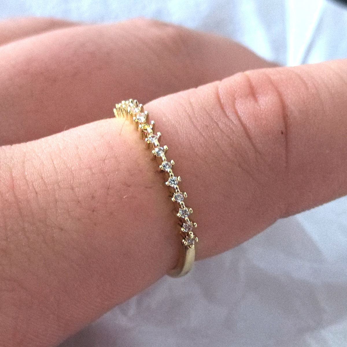 Japanese And Korean Instagram-style Diamond-studded Stackable Rings For Women