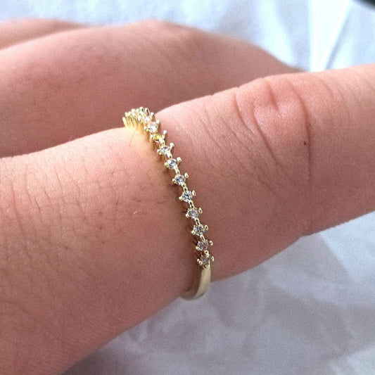 Japanese And Korean Instagram-style Diamond-studded Stackable Rings For Women