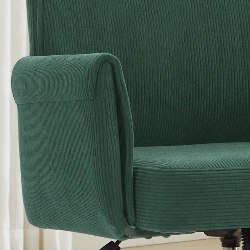 Mid-back Liftable Office Chair, Striped Fabric, And Ergonomically Designed, Is An Excellent Choice For Working, Studying Or Relaxing. The Mid-back Design Provides A Better Sitting Experience.Green