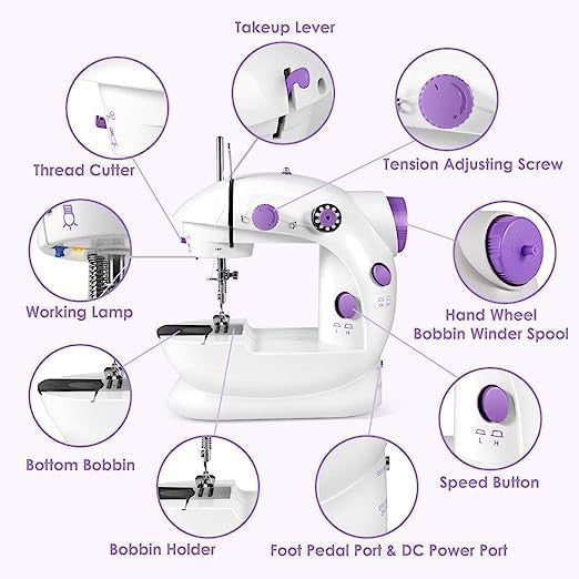Portable Mini Electric Sewing Machine Multifunctional Desktop Tailor Home Use