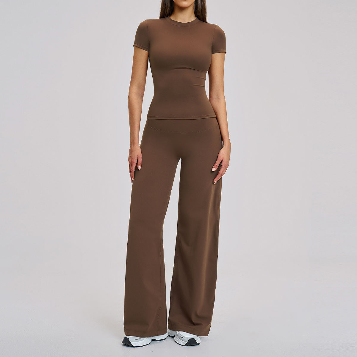 Casual High-Waisted Tight-Fit Sports Fitness Set