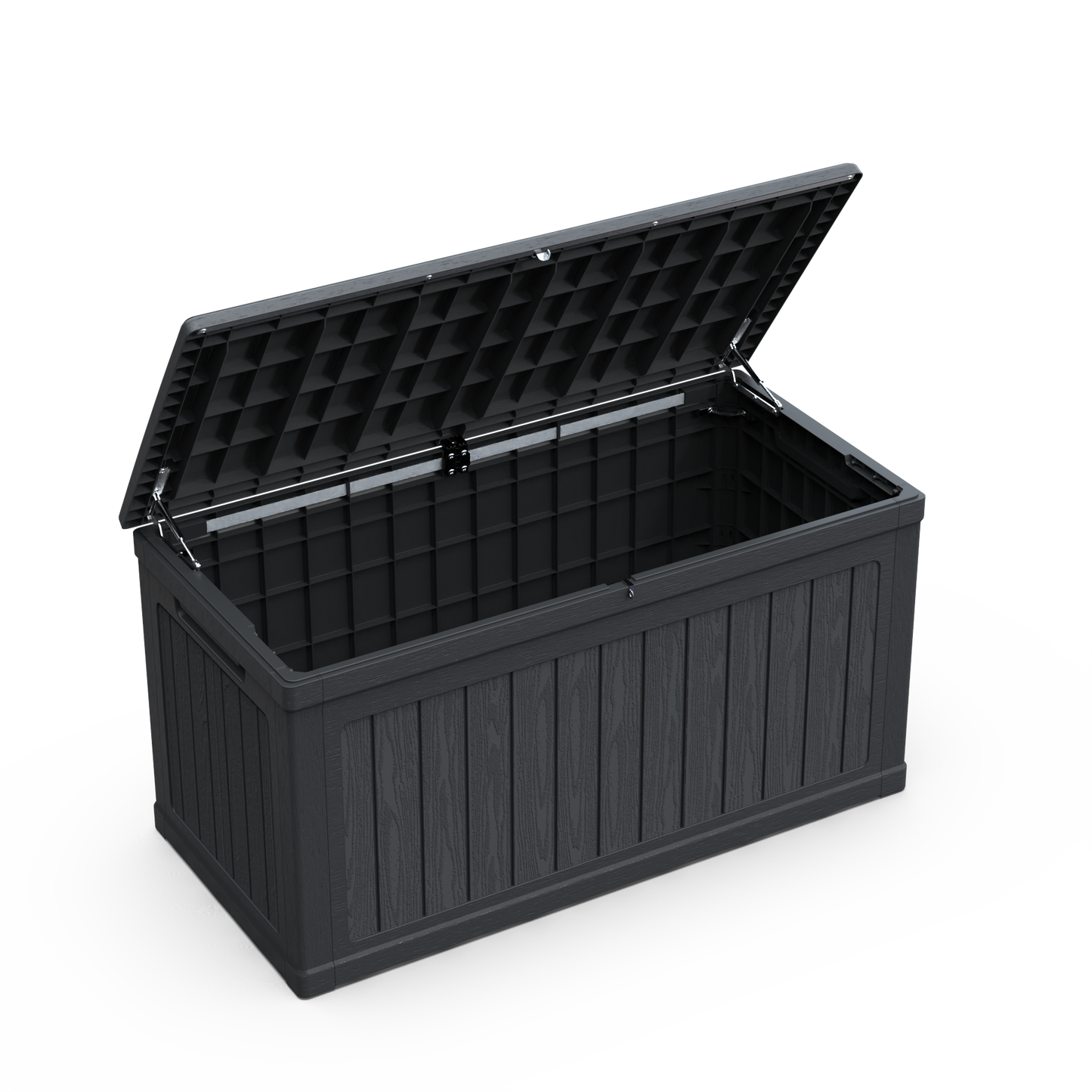 230 Gallon Large Outdoor Storage XXL Deck Box For Patio Furniture, Outdoor Cushions, Garden Tools And SportsPools Equipment, Waterproof Resin, Lockable, Black