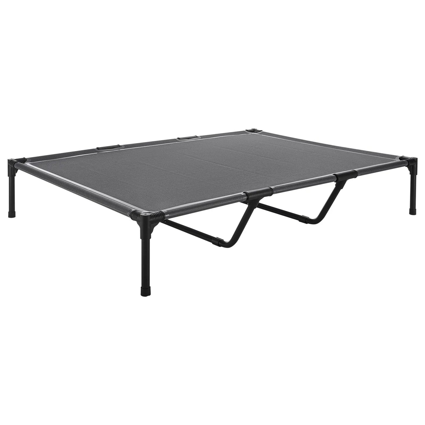 Elevated Dog Bed For Large Dogs XL, Raised Dog Cot With Heavy Duty Steel Frame, Breathable Teslin Mesh Cooling Dog Bed, Indoor & Outdoor Portable Hammock Pet Bed, Grey