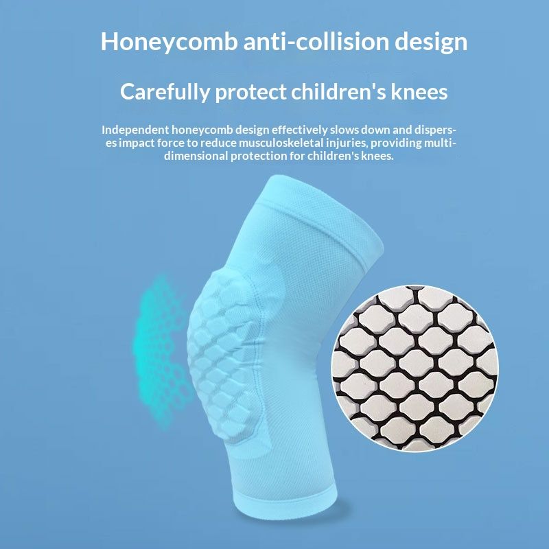 Youth Anti-collision Honeycomb Knee Pads Elbow Pads Basketball Roller Skating Outdoor Cycling EVA Shock Absorbing Knee Pads Sports Set