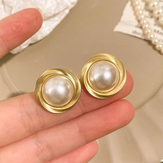 Vintage Gold Chunky Hoop Earrings For Women Fashion Retro Style Jewelry