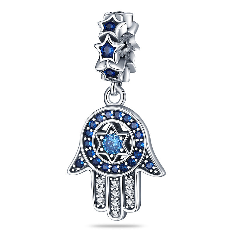 Beaded Bracelet Pendant Zircon Blue Eye Beads Accessories