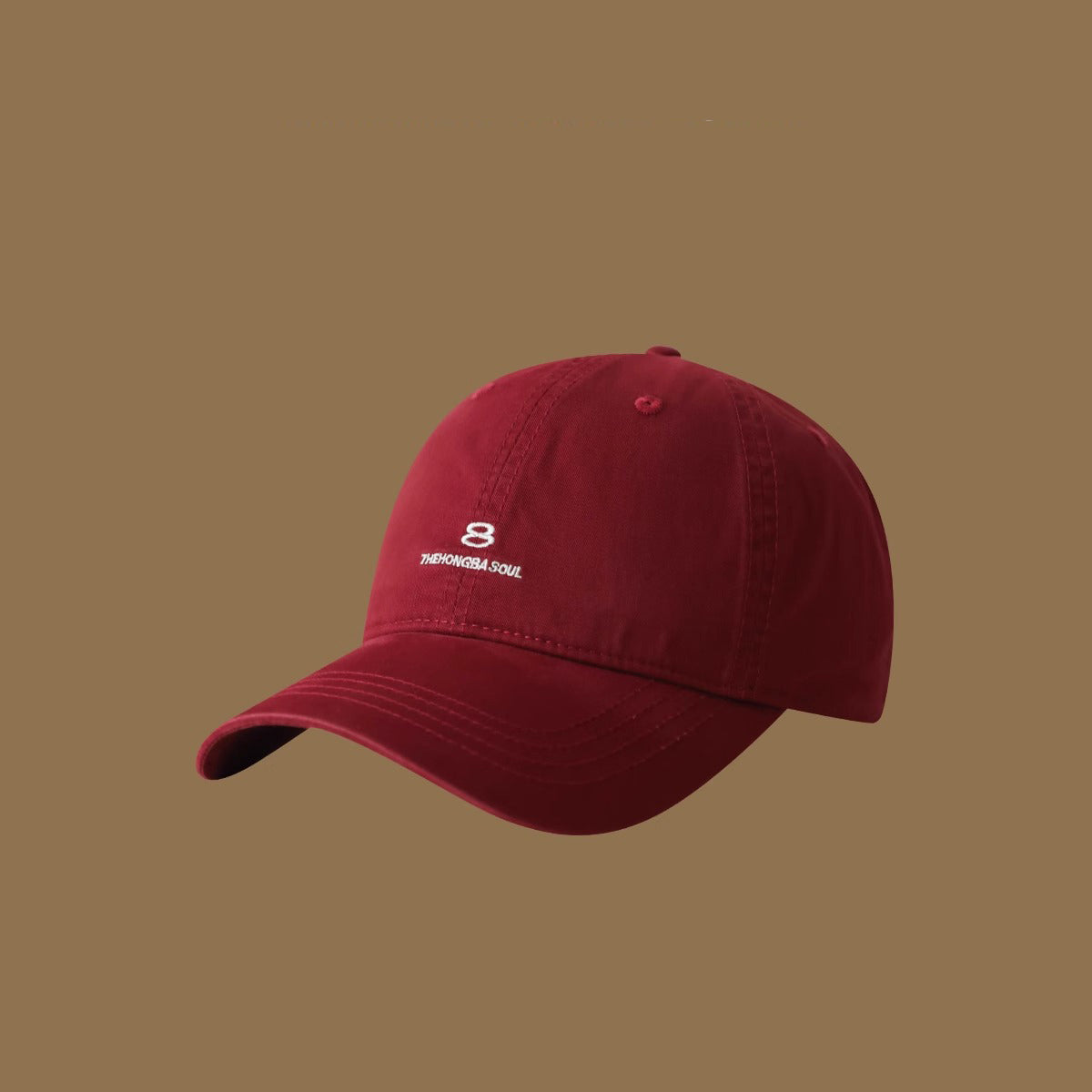 Men's And Women's Matching Solid-Color Embroidered Letters 8 Soft Top Adjustable Fashion Casual Baseball Cap Suitable For Outdoor Travel And Daily Use