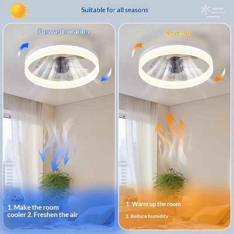 Light-luxury Nordic-style Restaurant Smart Fan Light
