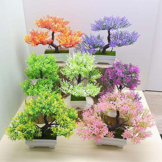 Trifurcate Small Emerald Pine Artificial Plant Home Decor Ornament